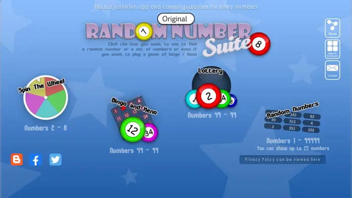 Random Number Suite (Original) android App screenshot 0