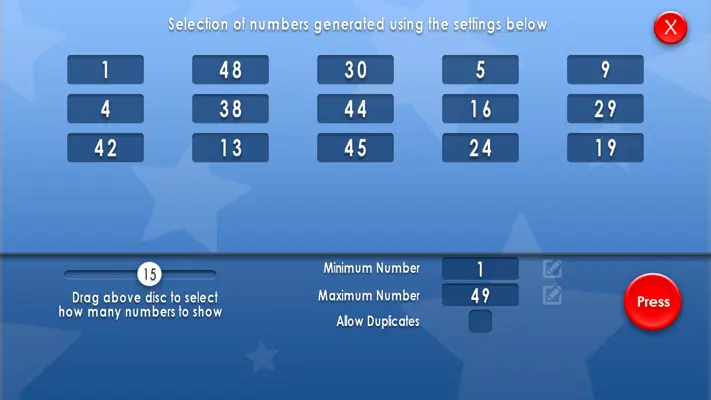 Random Number Suite (Original) android App screenshot 1